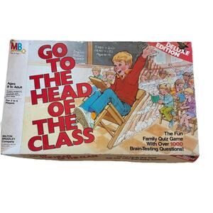 VTG "Go to the Head of the Class" DELUXE Edition Board Game MB 1986 Educational